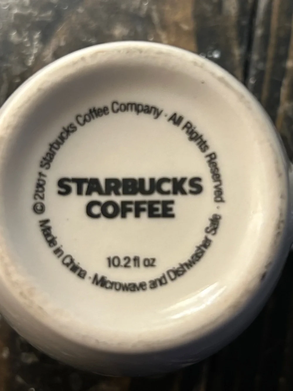50%off w❤️ Starbucks Coffee Mug 10.2 oz  Cup Green Logo 2007 Collectible